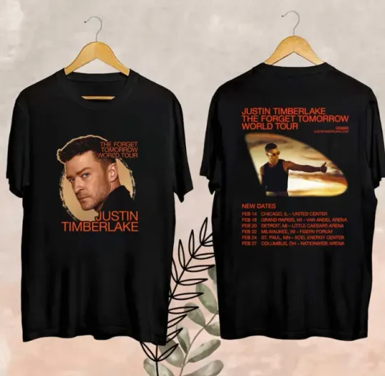 Discover 2025 Justin Timberlake The Forget Tomorrow Merch