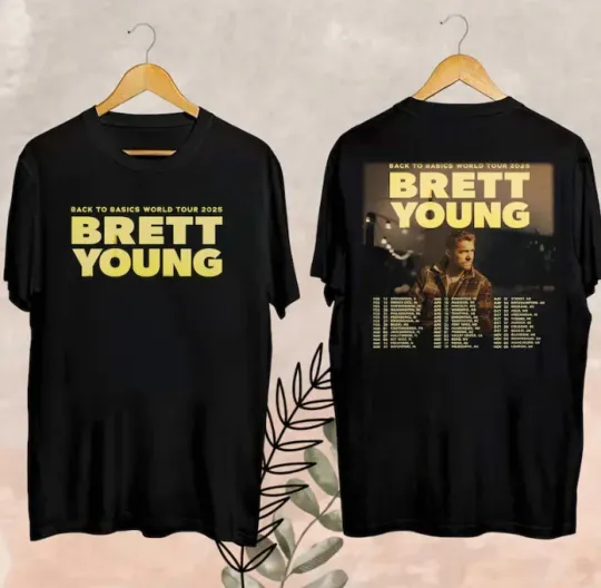 Discover 2025 Brett Young Back To Basics World Tour Shirt