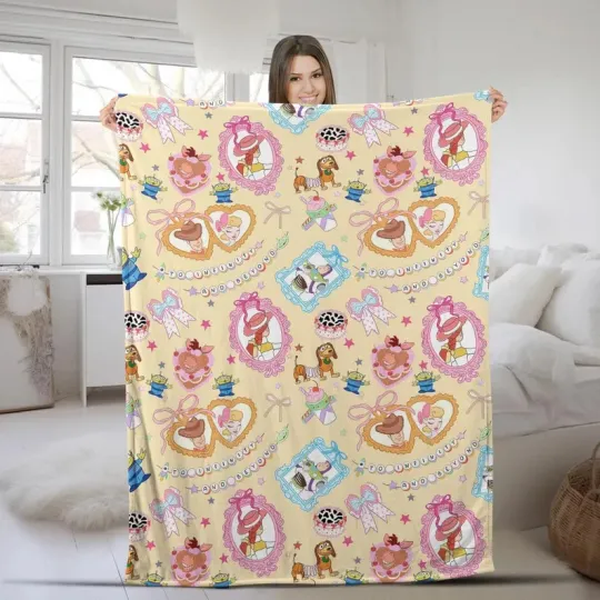 Discover Disney Toy Story Tea Party Style Customize Fleece Blanket