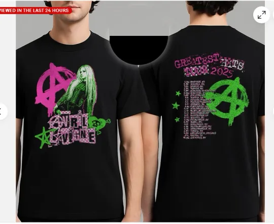 Discover Avril Lavigne Greatest Hits Tour 2025 T-Shirt