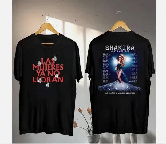 Discover 2025 Shakira Las Mujeres Ya No Lloran Tour T-Shirt