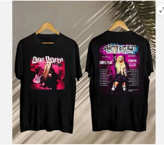 Discover 2025 Avril Lavigne Greatest Hits Tour T-Shirt, Avril Lavigne 2025 Concert