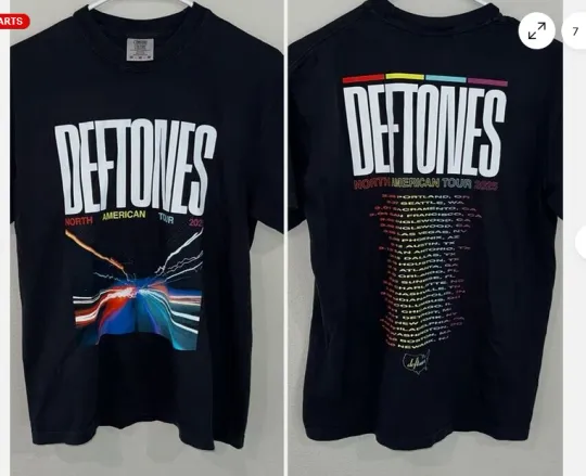 Discover Deftone 2025 Tour Merch North American Dates T Shirt