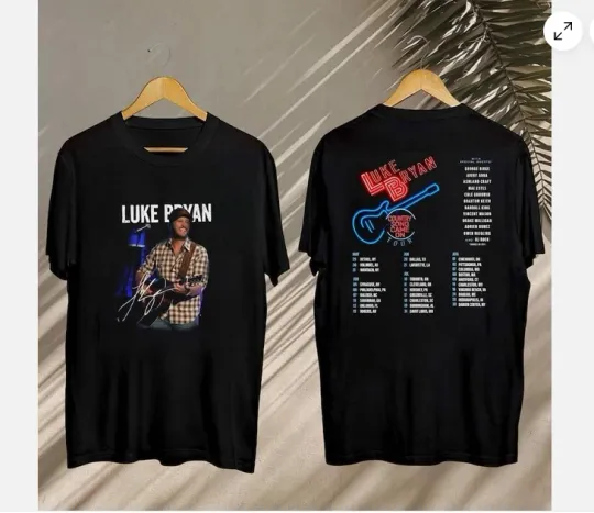 Discover Luke Bryan Graphic Shirt, 2025 Luke Bryan Country Song Came On Tour T-Shirt