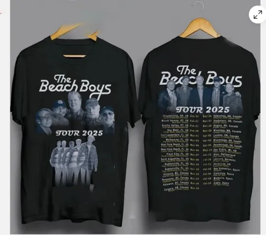 Discover The Beach Boys 2025 Tour Date Unisex T-Shirt