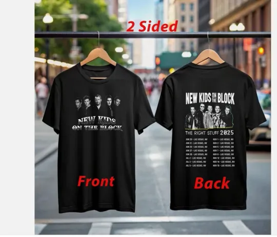 Discover NK on The Block The Right Stuff Tour 2025 T-Shirt