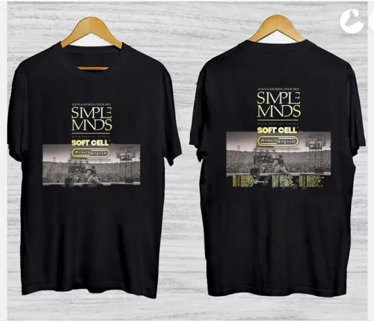 Discover Simple Minds Bring Alive & amp, Kicking Tour 2025 T-Shirt