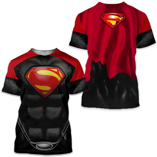Men's T-shirts Superman Superhero Compression Tights Tops Short Sleeve Tee Gym