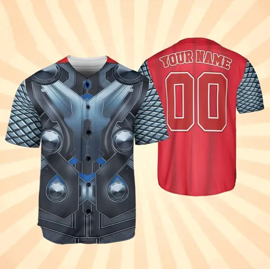Discover Personalized Cosplay God of Thunder Marvel Baseball Jersey