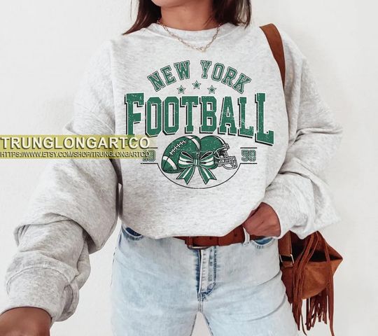 Discover Vintage New York Football Sweatshirt, Game day Football, American Football Sweatshirt