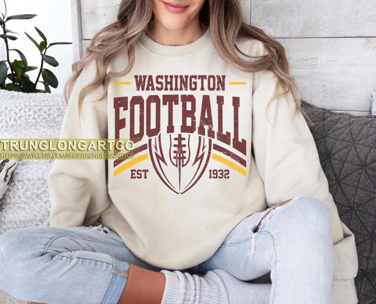 Discover Vintage style Washington Football sweatshirt, Football shirt, Washington football Crewneck tshirt, Game day Football,American football tee