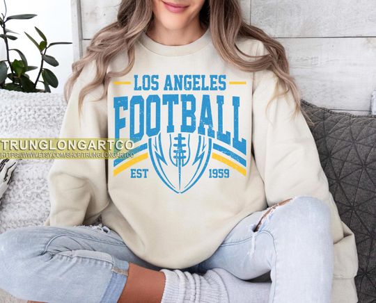 Discover Vintage style Los Angeles Football sweatshirt, Football shirt,Los Angeles football Crewneck tshirt, Game day Football,American football tee