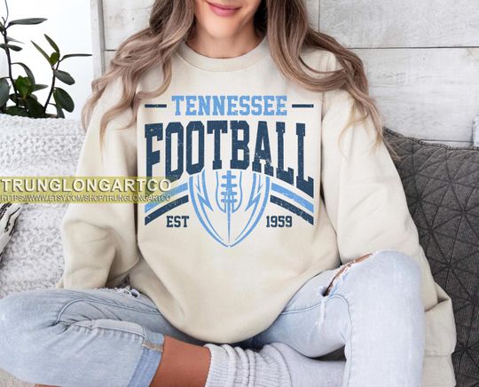 Discover Vintage Tennessee Football Sweatshirt, Game day Football, American Football Sweatshirt