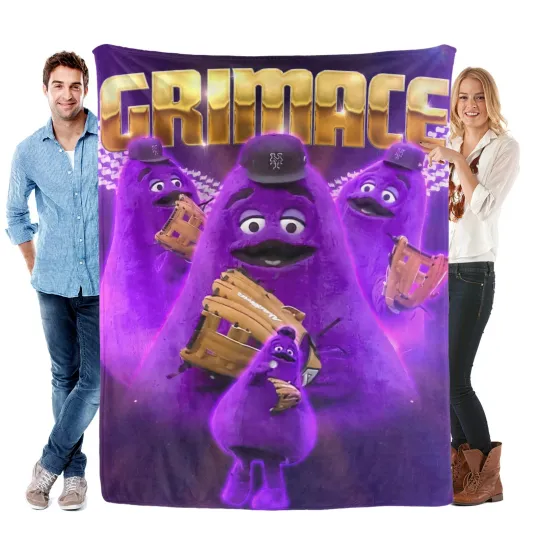 Discover Grimace Blanket Soft Bed Sofa Throw Cozy Lightweight Birthday Gift