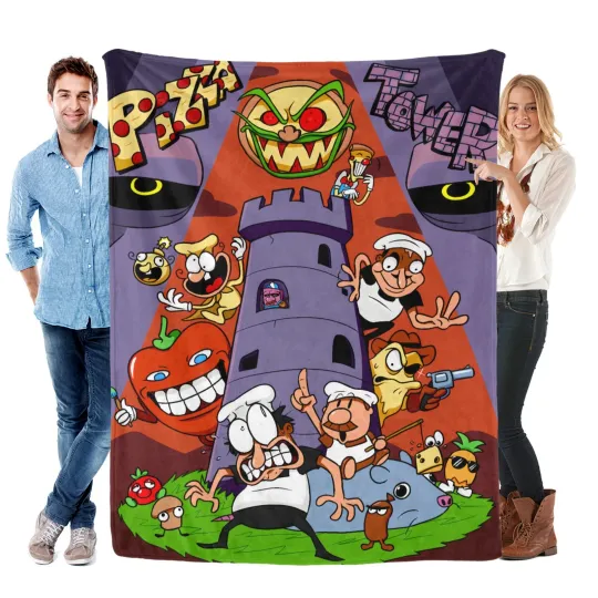 Discover Pizza Tower Blanket Soft Bed Sofa Throw Cozy Lightweight Birthday Gift