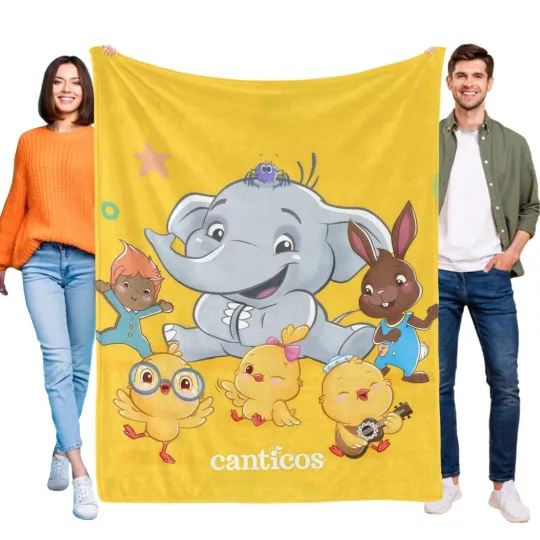 Discover Canticos Blanket Flannel Throw for Bed Sofa Office Birthday Gift for Kids