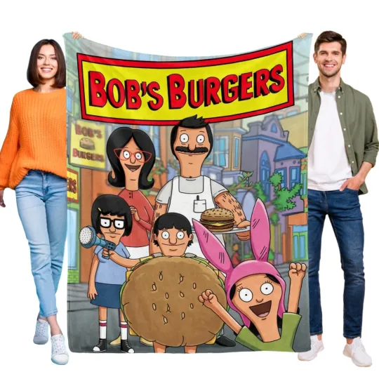 Discover Bobs Burgers Blanket Flannel Throw for Bed Sofa Couch Birthday Gift for Kids