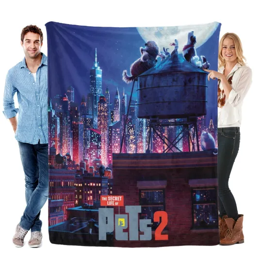 Discover The Secret Life of Pets Blanket Soft Bed Sofa Throw Cozy Lightweight Gift