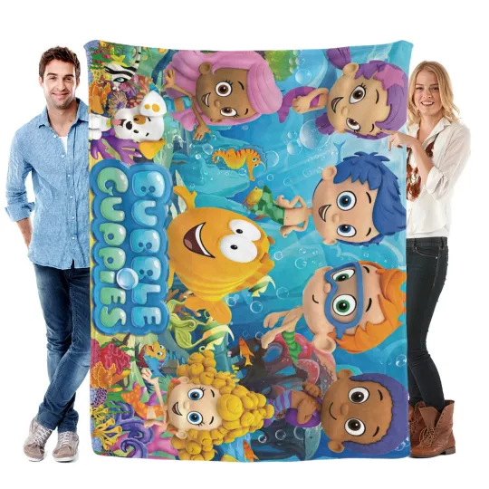 Bubble Guppies Blanket Soft Bed Sofa Cozy Birthday Gift