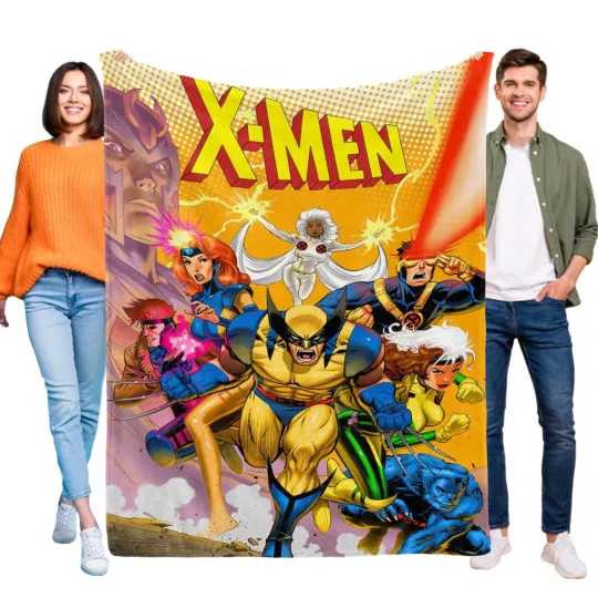 Discover X-Men Blanket Flannel Soft Sofa Bed Throw for Sofa Couch Birthday Gift for Kids