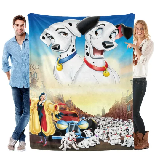 101 Dalmatians Blanket Soft Bed Sofa Couch Cozy Birthday Gift