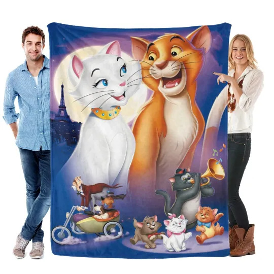 Discover The Aristocats Blanket Soft Bed Sofa Throw Cozy Lightweight Birthday Gift