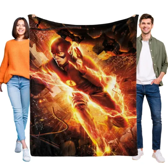 Discover The Flash Flannel Blanket Super Soft Throw for Bed sofa Couch Birthday Gift