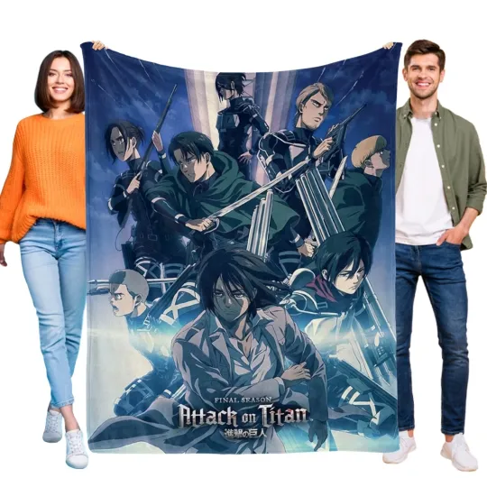 AO Titan Flannel Blanket for Sofa Bed Couch Birthday Gift