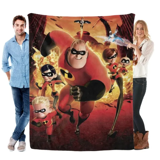 The Incredibles Blanket Soft Bed Sofa Cozy Birthday Gift