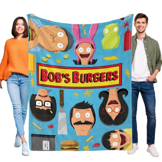 Discover Bobs Burgers Flannel Blanket  Soft Sofa Bed Couch Throw Birthday Gift for Kids