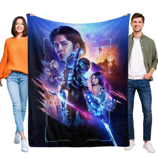 Blue Beetle Blanket 3D Print Super Soft Flannel Blanket Birthday Gift