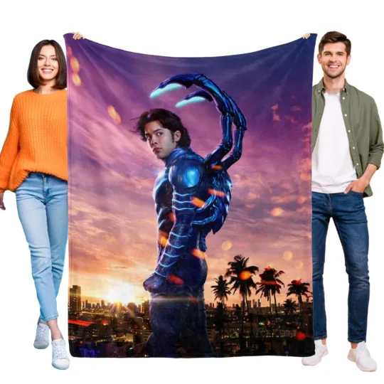 Blue Beetle Blanket 3D Print Super Soft Flannel Blanket kids Birthday Gift
