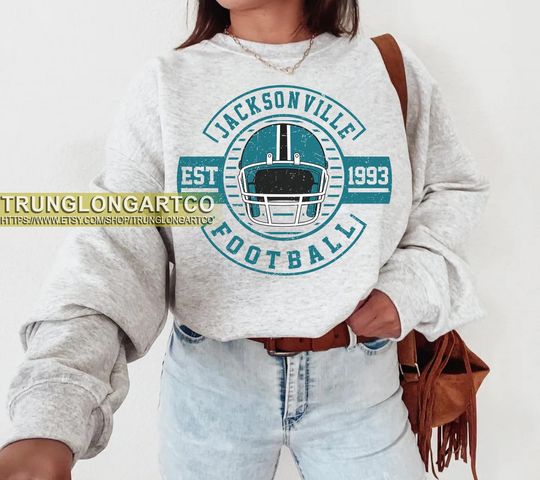 Discover Jacksonville Football Sweatshirt,Jacksonville Game Day Shirt,Jacksonville Shirt,Sunday Football Shirt,Trendy Jacksonville Football Fan Shirt