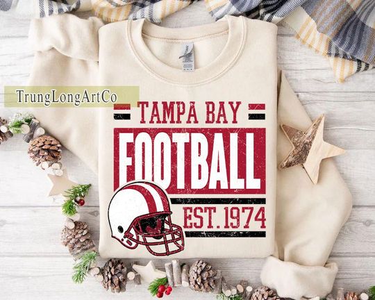 Vintage Tampa Bay Football Team Sweatshirt, Game Day Sweatshirt, Football Fan Gift