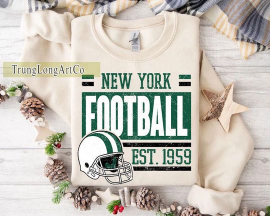 Vintage New York Football Team Sweatshirt, Game Day Sweatshirt, Football Fan Gift
