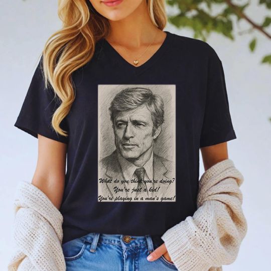 Robert Redford V-Neck T-Shirt and Racerback Tank Top Vintage Western Movie Legends Never Die