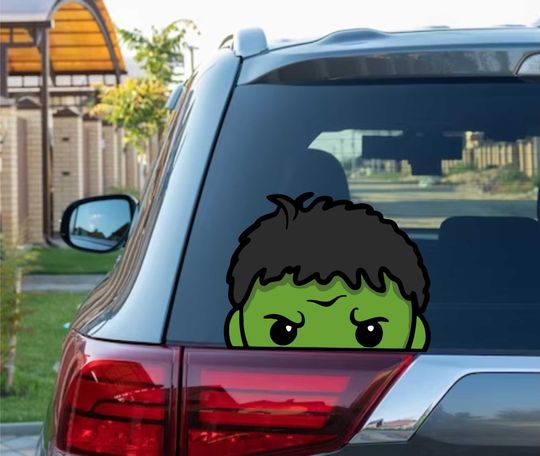 Discover The Hulk Peeking Peek Peekabo Peekers Bumper Window Vinyl Decal Cute Marvel Avengers Disney Stickers