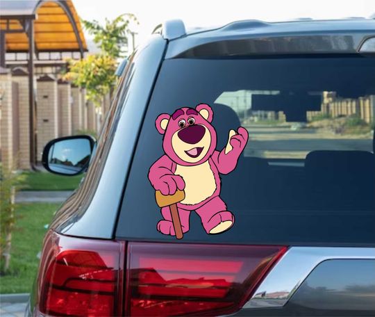 Lotso Hug Bear Peeking Peek Peekabo Peekers Bumper Window Vinyl Decal Cute Disney Character Stickers