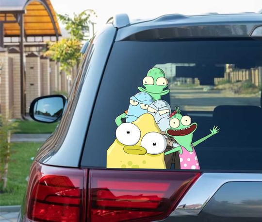 Discover Solar Opposites Peeking Peek Peekabo Peekers Bumper Window Vinyl Decal Cartoon Stickers Meme LOL