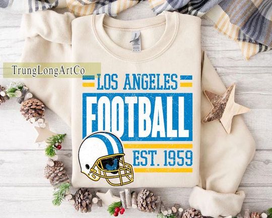 Discover Vintage Los Angeles Football Team Sweatshirt, Game Day Sweatshirt, Football Fan Gift