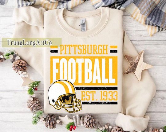 Discover Vintage Pittsburgh Football Team Sweatshirt, Game Day Sweatshirt, Football Fan Gift