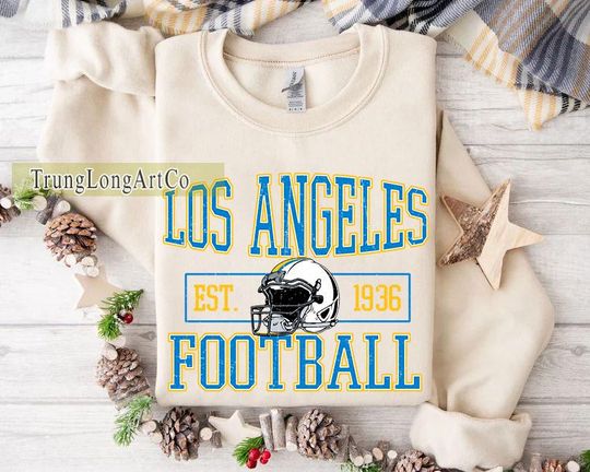 Discover Los Angeles Football Team Sweatshirt, Game Day Sweatshirt, Football Fan Gift