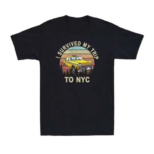 I Survived My Trip To NYC Shirt New York Yellow Taxi Vintage Men's T-Shirt