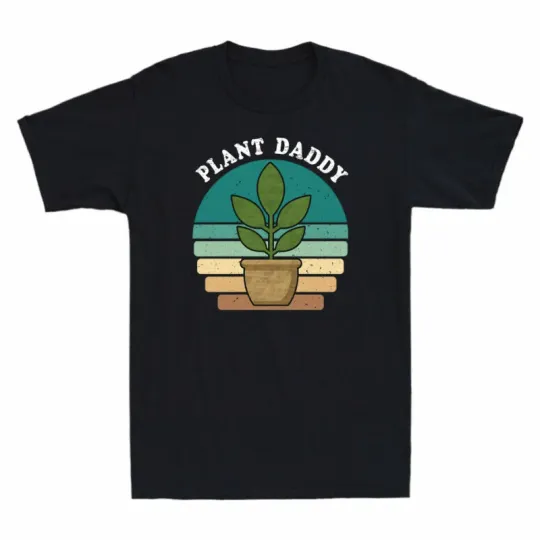 Discover T-Shirt Plant Gardening Leaf Plant Tee Premium Cotton Funny Daddy Daddy