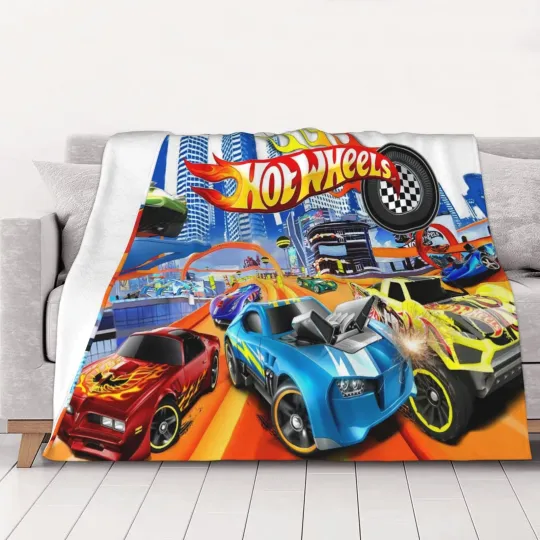 Hot Wheels Blanket Soft Bed Sofa Throw Cozy Lightweight Birthday Gift