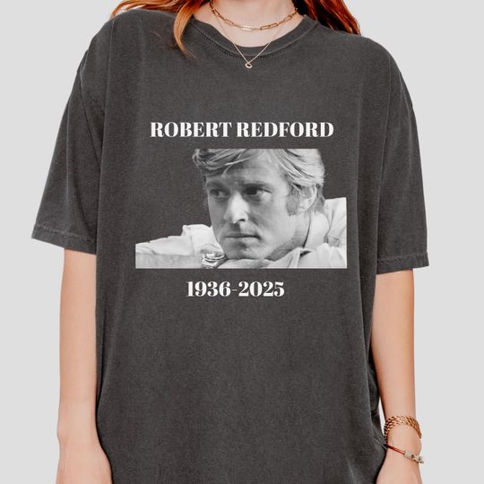 Discover Robert Redford Shirt, Vintage Movie Star Tee, Robert Redford Memorial T-Shirt 1936-2025 | Vintage Retro Hollywood Legend Tee