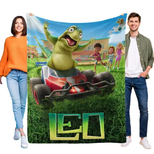 Discover Leo Blanket Flannel Soft Sofa Bed Couch Throw Birthday Gift Cartoon for Kids