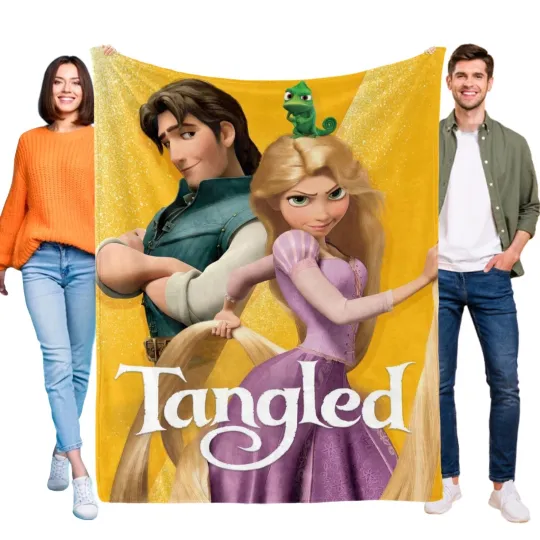 Tangled Rapunzel Blanket Flannel Throw for Bed Sofa Office Birthday Gift