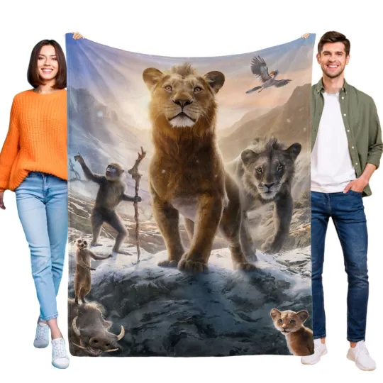 Mufasa The Lion King Blanket Flannel Soft Sofa Bed Couch Throw  Birthday Gift