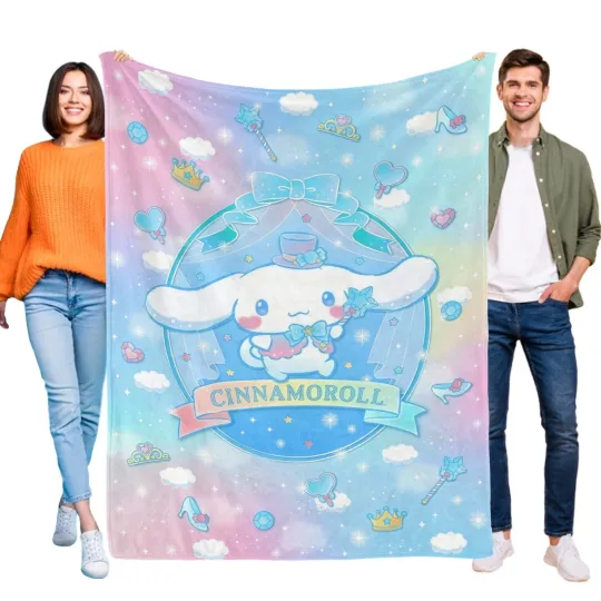 Discover Cinnamoroll Blanket Soft Bed Sofa Throw Birthday Gift for Kids Cozy Lightweigh
